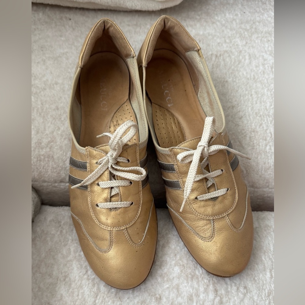 Sesto Meucci Gold Sneakers Athletic-Design